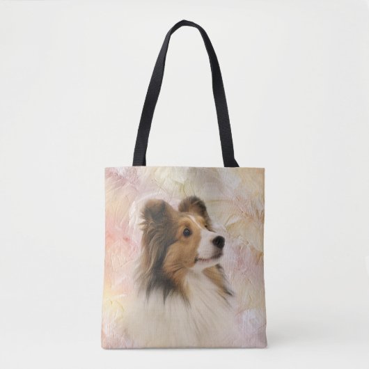 Tote Bag Sheltie font face (Devant)