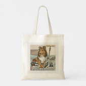 Tote Bag Sheltie & livres (Dos)