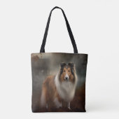 Tote Bag Shetland Sheepdog Halloween effrayant (Dos)