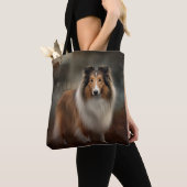 Tote Bag Shetland Sheepdog Halloween effrayant (De près)