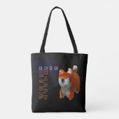Tote Bag Shiba Chiot 3D Art numérique Chien personnalisé An (Dos)