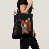 Tote Bag Shiba Chiot 3D Art numérique Chien personnalisé An (De près)