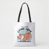 Tote Bag Shiba Inu Art : Juste un Shiba Lying Low (Devant)