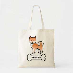 Tote Bag Shiba Inu de dessin animé rouge