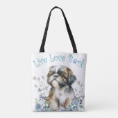 Tote Bag Shih Tzu Chien Maman Florale (Dos)