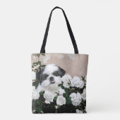 Tote Bag Shih Tzu dans les roses (Dos)