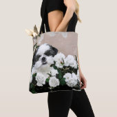Tote Bag Shih Tzu dans les roses (De près)
