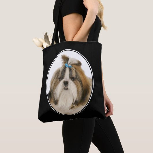 Tote Bag Shih Tzu Mom Fourre-tout (De près)