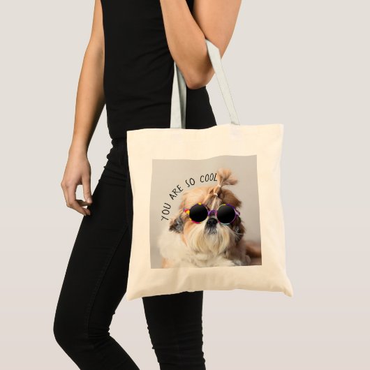 Tote Bag Shih Tzu Vous êtes si Cool mignon fun Lunettes de (Devant (produit))