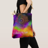 Tote Bag Shining My Light Mandala Multi-color Abstrait (De près)
