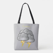 Tote Bag Shivering Rainy Day Penguin Thunder_Cove (Dos)