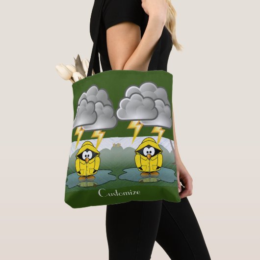 Tote Bag Shivering Rainy Day Penguin Thunder_Cove (De près)