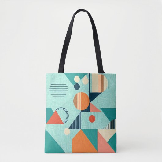 Tote Bag Shopper géométrique moderne Fourre-tout (Devant)