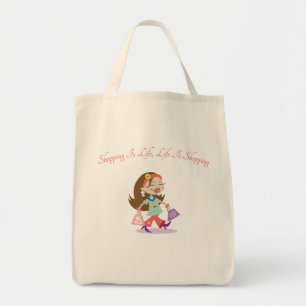 Tote Bag Shopping c'est vie, vie c'est shopping