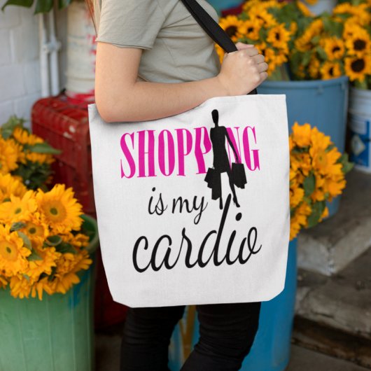 Tote Bag Shopping Est Mon Cardio Graphic Print (v1)