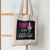 Tote Bag Shopping Est Mon Cardio Graphic Print (v2)