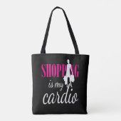 Tote Bag Shopping Est Mon Cardio Graphic Print (v2) (Dos)