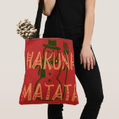 Tote Bag Shopping pour Noël Snowman Hakuna Matata style (De près)