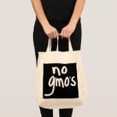Tote Bag Shout No OGM Protège notre alimentation sur le noi (Devant (produit))