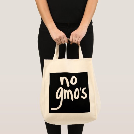 Tote Bag Shout No OGM Protège notre alimentation sur le noi (Devant (produit))