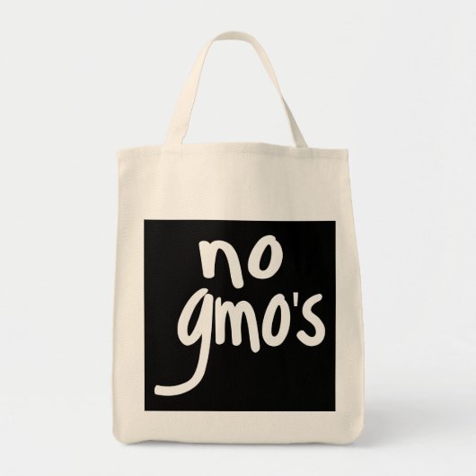 Tote Bag Shout No OGM Protège notre alimentation sur le noi (Devant)