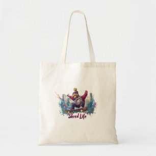 Tote Bag Shred Life - Cool Skateboard Gnome