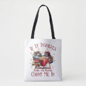 Tote Bag Si cela implique des livres et des pyjamas, compte (Devant)