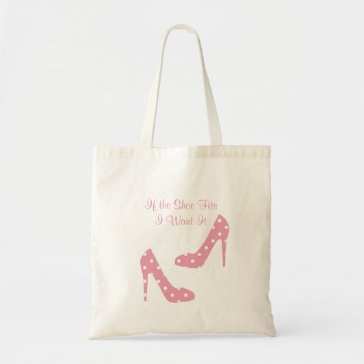 Tote Bag Si la chaussure adapte le rose (Devant)