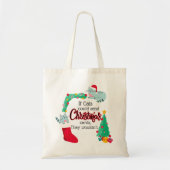 Tote Bag Si les chats envoyaient des cartes de Noël, ils ne (Devant)