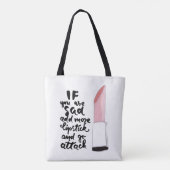 Tote Bag Si vous êtes tristes ajoutez plus de rouge à (Dos)
