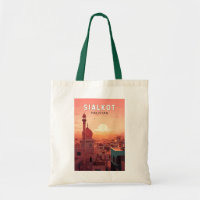 Sialkot Pakistan Travel Art Vintage
