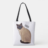 Tote Bag Siamese cat cartoon (Dos)