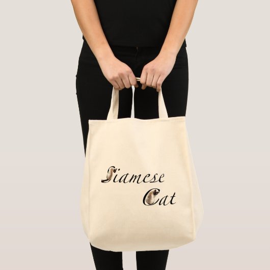 Tote Bag Siamese cat character (Devant (produit))