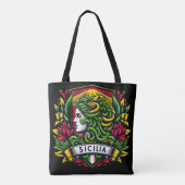 Tote Bag Sicile Sicile Sicile Fourre-tout (Dos)