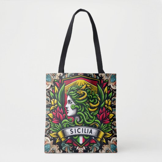 Tote Bag Sicile Sicile Sicile Fourre-tout (Devant)