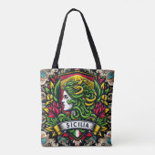 Tote Bag Sicile Sicile Sicile Fourre-tout (Dos)