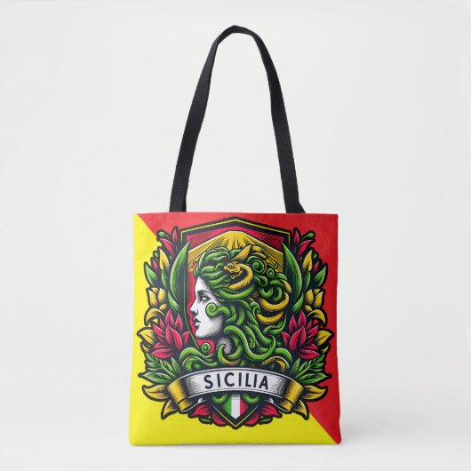 Tote Bag Sicile Sicile Sicile Fourre-tout (Devant)