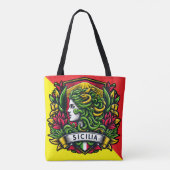 Tote Bag Sicile Sicile Sicile Fourre-tout (Dos)