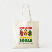 Tote Bag SICKLE CELL SUPPORT SQUAD Nom personnalisé (Devant)