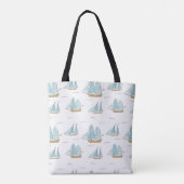 Tote Bag Siège d'été Mignons yachts à voile (Dos)
