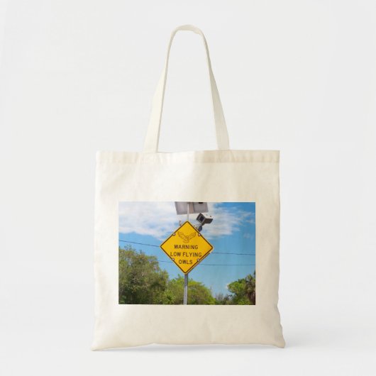 Tote Bag Signal Avertissement Petite Chouette Volante (Devant)