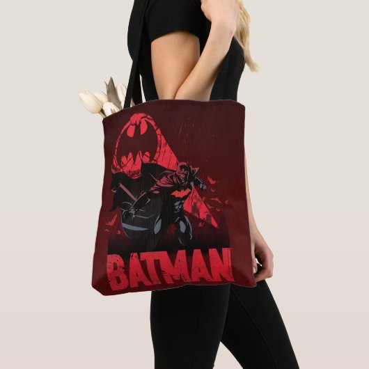Tote Bag Signal Batman Crimson Bat (De près)