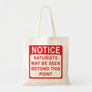 Tote Bag Signal d'avertissement naturiste