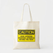 Tote Bag Signal de prudence Porter un appareil respiratoire (Devant)