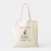 Tote Bag Signature boisson ajouter l'animal photo nom date  (Dos)