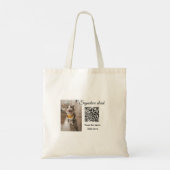 Tote Bag Signature boisson scanner QR code ajouter le nom d (Dos)