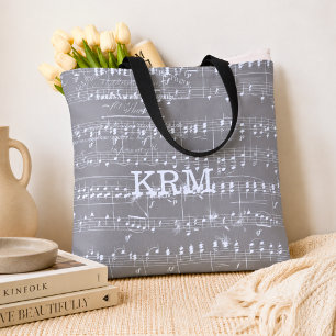 Tote Bag Signature de partitions vintage