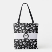 Tote Bag Signature des pattes noires et blanches (Dos)