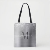 Tote Bag Signature Gris foncé Monogramme Parties scintillan (Devant)