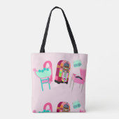 Tote Bag Signatures Retro Fifties Jukebox Conception du lec (Dos)